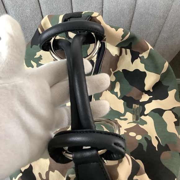 Teresa Cambi Firenze Camouflage Canvas Large Hobo - Picture 6 of 13